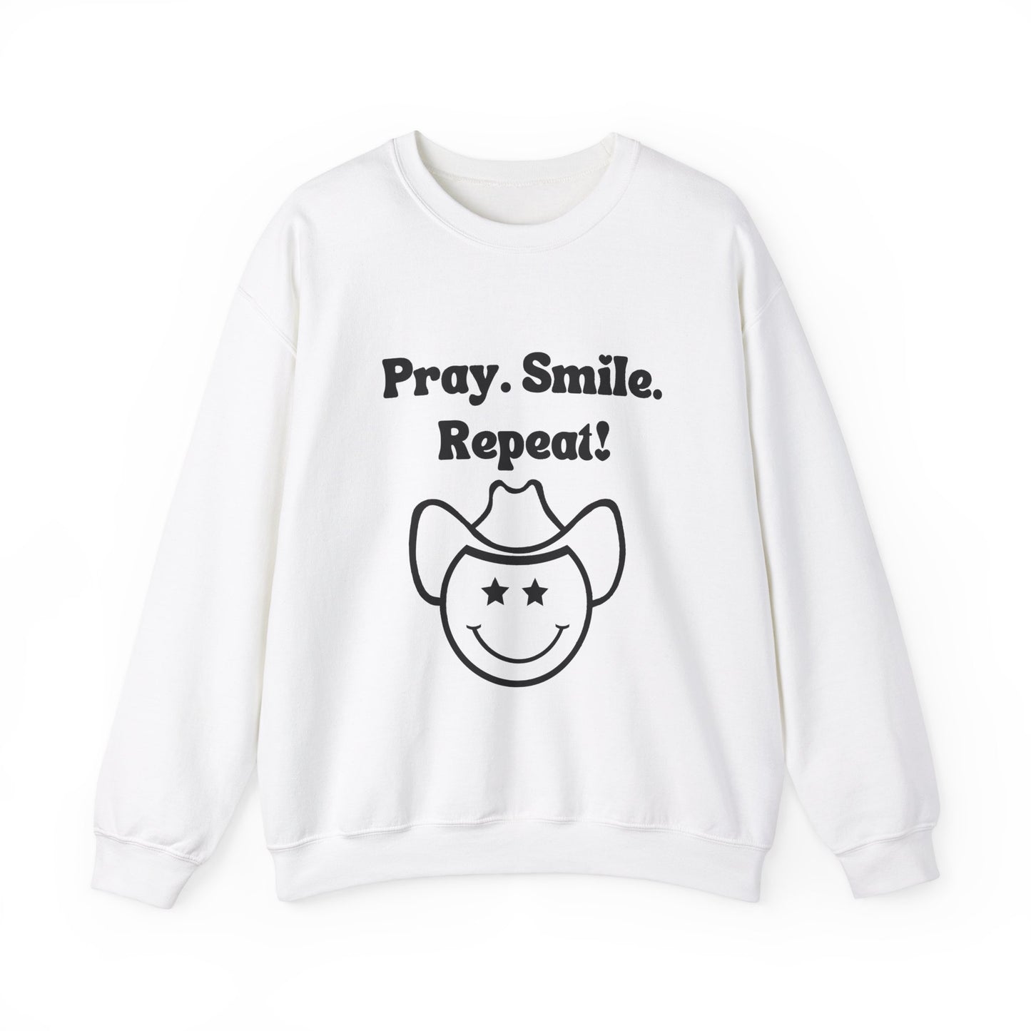 Pray. Smile. Repeat! Unisex Heavy Blend™ Crewneck Sweatshirt