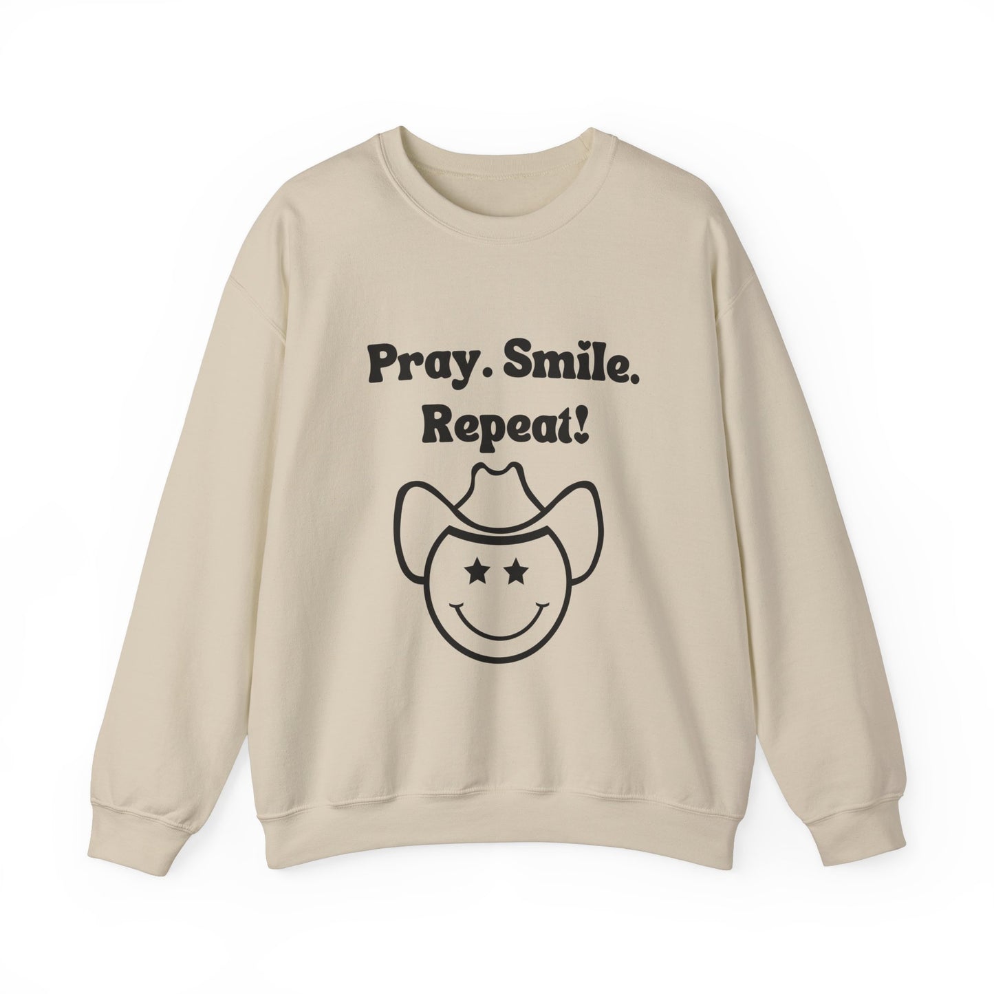 Pray. Smile. Repeat! Unisex Heavy Blend™ Crewneck Sweatshirt