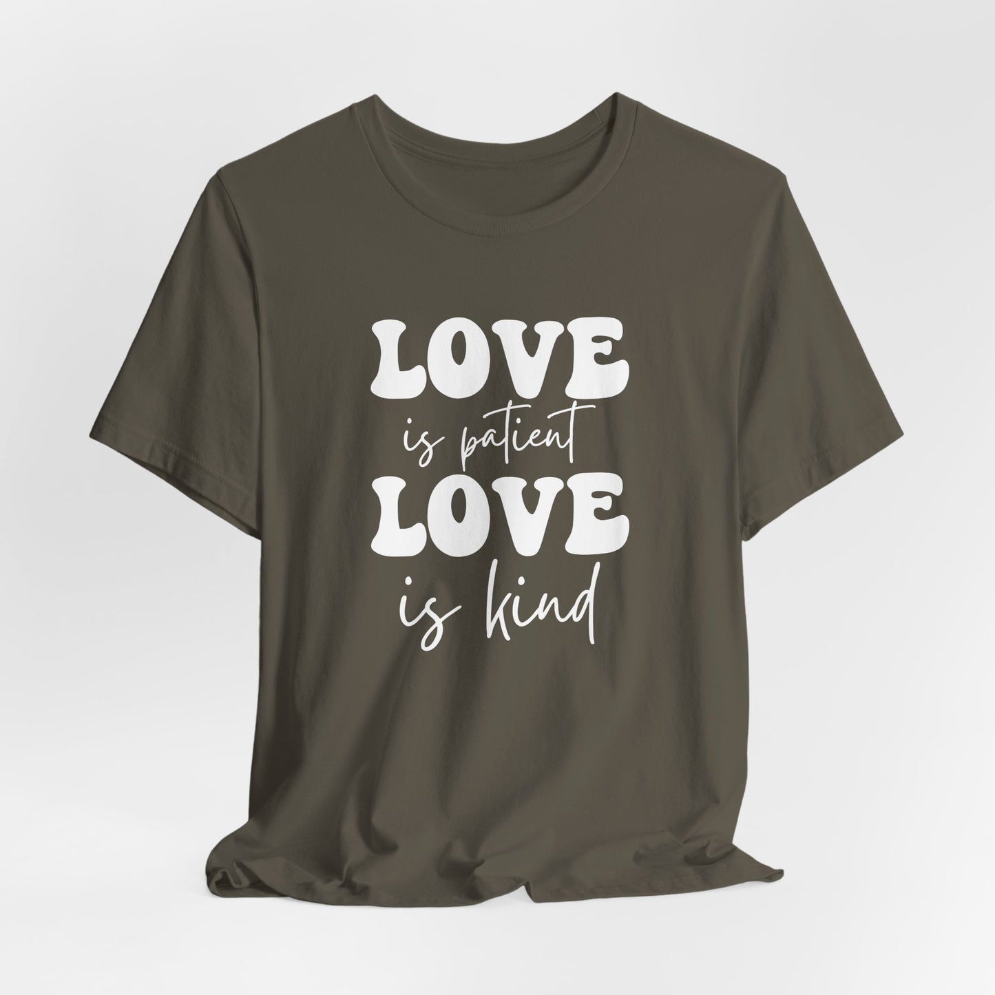 Love is Patient Unisex Jersey Short Sleeve Tee