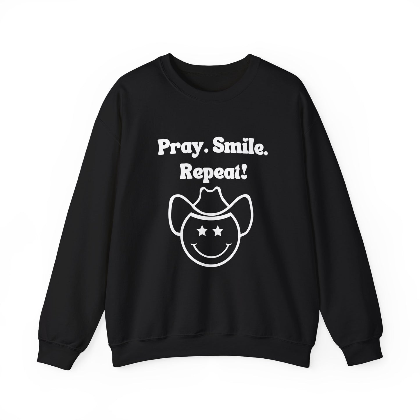 Pray. Smile. Repeat! Unisex Heavy Blend™ Crewneck Sweatshirt