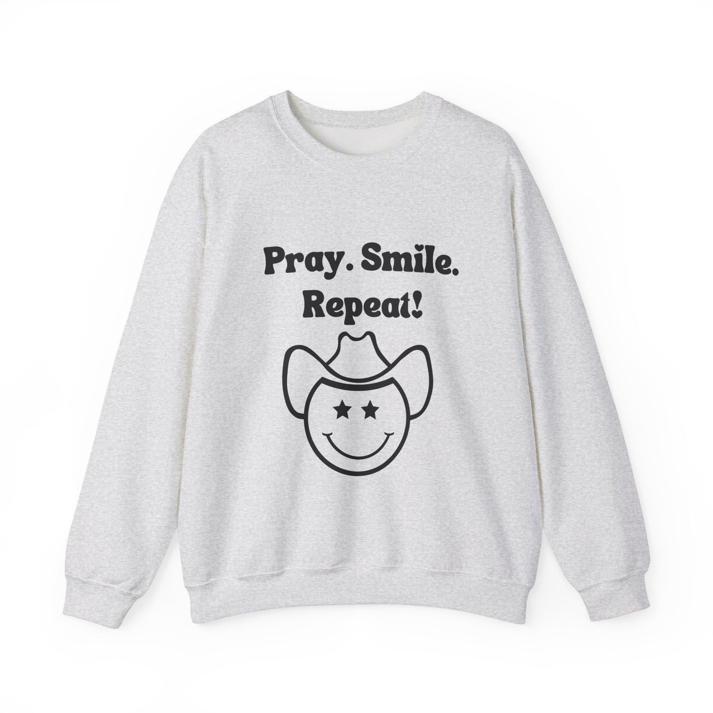 Pray. Smile. Repeat! Unisex Heavy Blend™ Crewneck Sweatshirt